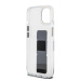Zadní kryt Guess PU Grip Stand 4G Metal Logo pro Apple iPhone 15, černá