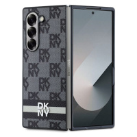 DKNY PU Leather Checkered Pattern and Stripe pro Samsung Galaxy Z Fold 6 Black