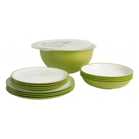 Omada Set plastového nádobí Sanaliving zelený 14 dílná sada