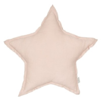 Cotton & Sweets Mini lněný polštář hvězda pudrově růžová 36 cm