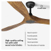 Klarstein Bahama Breeze Smart Stropní ventilátor | lopatky rotoru z masivního dřeva | dálkové ov