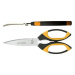 Nůžky na tech.tkaniny,zahnuté-pogum.rukojeť (černé/žluté); Kretzer Solingen FINNY 743020-g; mikr