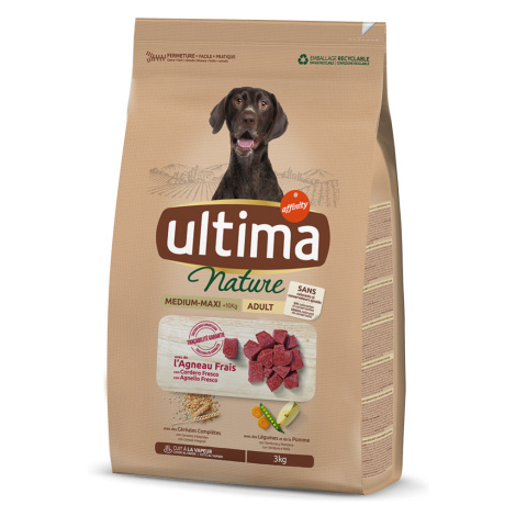 Ultima Nature, 2 balení - 20 % sleva - Medium / Maxi s jehněčím 6 kg (2 x 3 kg) Affinity Ultima