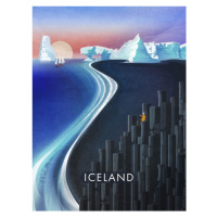 Ilustrace Iceland, Emel Tunaboylu, (30 x 40 cm)