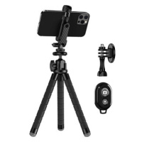 Apexel Multi-functional 360° Rotatable Vlog Clip with Octopus Tripod