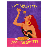 Ilustrace Eat spaghetti no regretti, Raissa Oltmanns, 30 × 40 cm