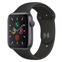 Apple Watch Series 5 44mm GPS (Stav A) Vesmírně šedá s tmavě modrým sportovním řemínkem MRGE3QC/