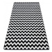 Dywany Lusczow Kusový koberec SKETCH ALEX bílý/ černý - cikcak