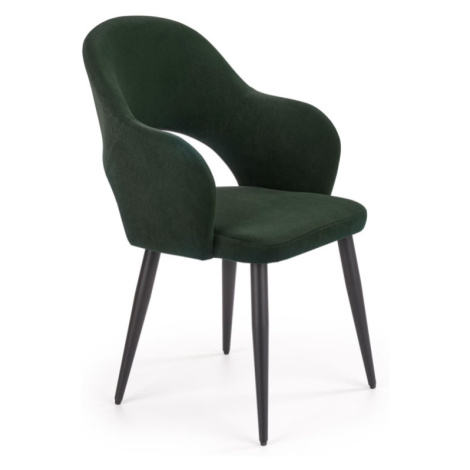 Jídelní židle MONAHANS, tmavě zelená Halmar