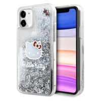 Pouzdro Hello Kitty Liquid Glitter Electroplating Head Logo pro Apple iPhone 11 Transparent