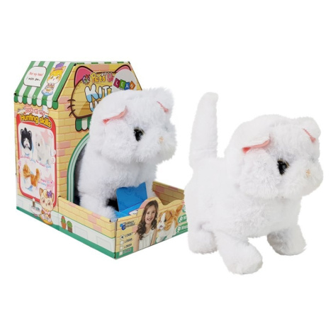 mamido  Interaktivní plyšák kočka bílá