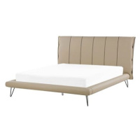 BELIANI postel BETIN 160 × 200 cm, umělá kůže, béžová