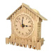 Woodcraft Dřevěné 3D puzzle hodiny domek