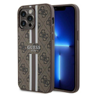 Pouzdro Guess Printed Stripes Magsafe Pro Iphone 15 Pro Max Hnědé