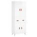 vidaXL Skříň highboard lesklá bílá 69,5 x 34 x 180 cm kompozitní dřevo