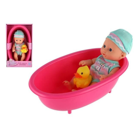 Teddies Miminko panenka s kačenkou 22cm ve vaničce plast