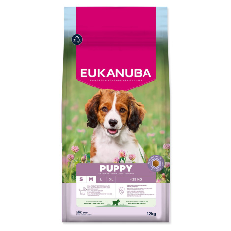 Eukanuba Krmivo Puppy Small & Medium rich in lamb 12kg