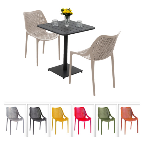 Zahradní sestava DUBLIN/RUBBY 1+2 (různé barvy) červená