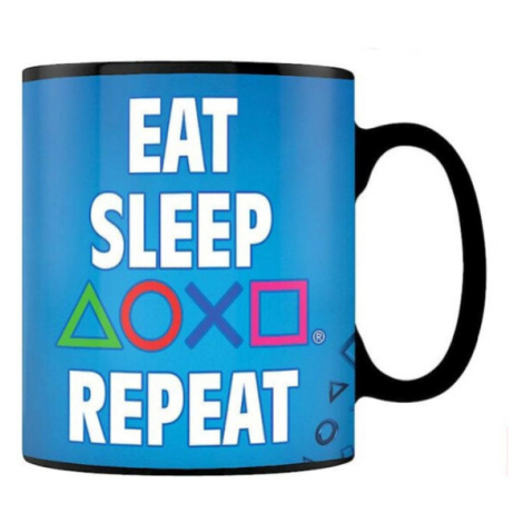 Hrnek Playstation - Eat Sleep Repeat (měnící se motiv) Abysse