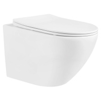 MEXEN/S Lena Závěsná WC mísa včetně sedátka s slow-slim, duroplast, bílá 30220300