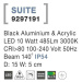 NOVA LUCE venkovní nástěnné svítidlo SUITE černý hliník a akryl LED 10W 3000K 100-240V 140st. IP