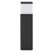 NOVA LUCE venkovní sloupkové svítidlo FERRON tmavě šedý hliník a čirý akrylový difuzor E27 1x12W