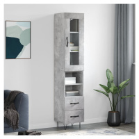 vidaXL Skříň highboard betonově šedá 34,5x34x180 cm kompozitní dřevo