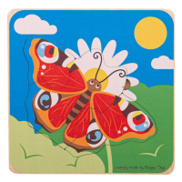 Bigjigs Toys vkládací puzzle životní cykly motýla