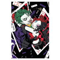 Umělecký tisk Joker and Harley - Manga, 26.7 × 40 cm