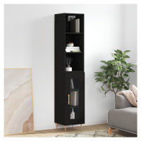 vidaXL Skříň highboard černá 34,5 x 34 x 180 cm kompozitní dřevo