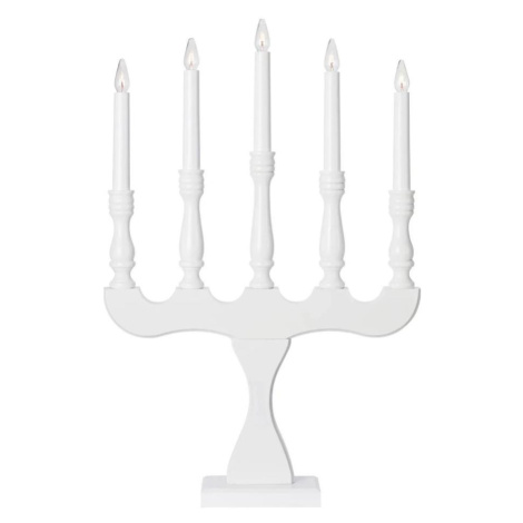 Markslöjd 706278 - Vánoční svícen SVANEHOLM 5xE10/3W/230V borovice/bílá 706278