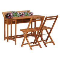 Zahradní stolek s truhlíkem a 2 židlemi SENUFO