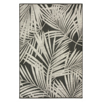 Koberec šňůrkový Lejda 12506/591 Palmové listí, antracitový