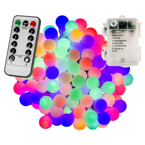 VOLTRONIC® Párty LED osvětlení 20m - barevné 200 diod - BATERIE ovladač
