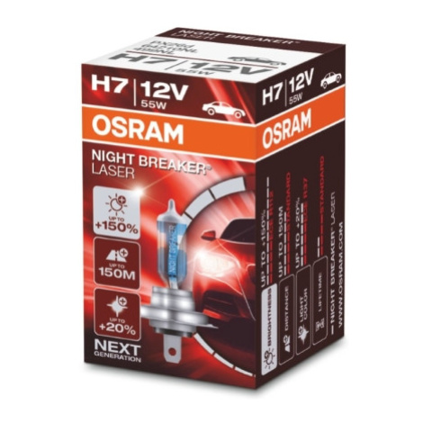 Autožárovka OSRAM Night Breaker LASER H7 64210NL 55W 12V PX26d s homologací