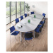 eurokraft pro Deska pro konferenční stůl, polokruhová deska, šířka 800 mm, javorový dekor