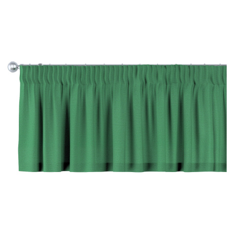 Dekoria Krátký závěs na řasící pásce, lahvově zelená, 390 x 40 cm, Loneta, 133-18