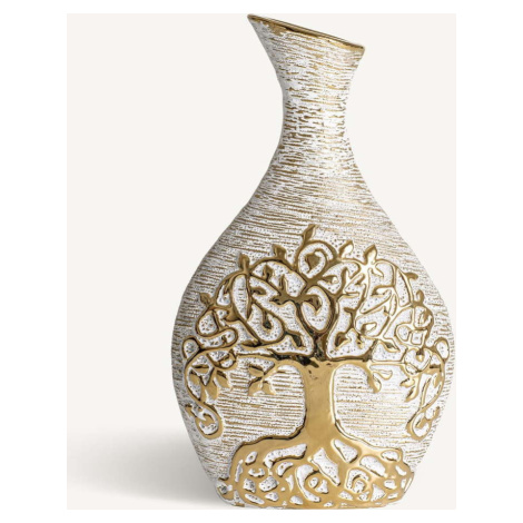 Keramická váza ve zlaté barvě Tree – Burkina