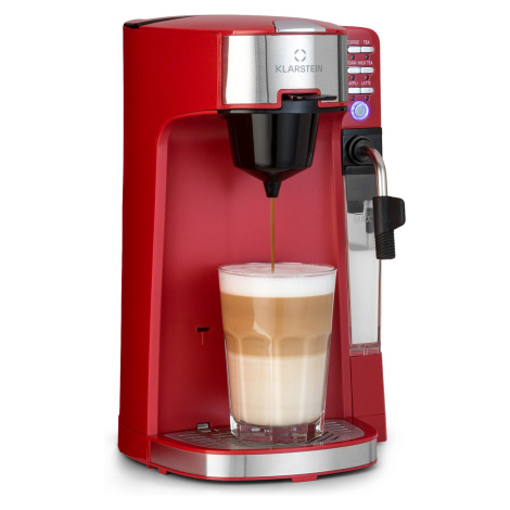 Klarstein Baristomat, 2 v 1 plně automatický kávovar, káva a čaj, mléčná pěna, 6 programů