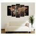 Hanah Home Vícedílný obraz WORLD BLACK 105x70 cm