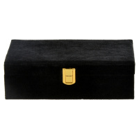 H&L Šperkovnice Velvet se zlatým klipem, černá