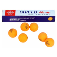 Míčky na stolní tenis ping pong Shield oranžové set 6ks 4cm krabička