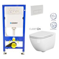 Geberit Duofix tlačítko DELTA51 BÍLÉ WC CERSANIT CASPIA + SEDÁTKO 458.103.00.1 51BI CP1