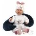 Llorens 74050 NEW BORN - realistická panenka miminko se zvuky a měkkým látkovým tělem - 42