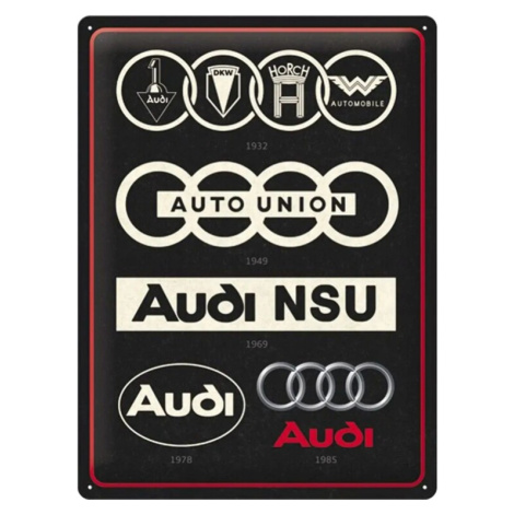 Plechová cedule Audi - Logos, (30 x 40 cm) POSTERSHOP