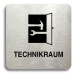 Accept Piktogram "technikraum" (80 × 80 mm) (stříbrná tabulka - černý tisk bez rámečku)