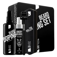 ANGRY BEARDS Sada pro růst vousů – Roller a Doping 100 ml