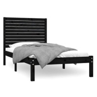 Rám postele černý masivní dřevo 90 × 200 cm, 3104597