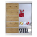 Šatní skříň CAMINO III šířka 150 cm - bílá/dub artisan