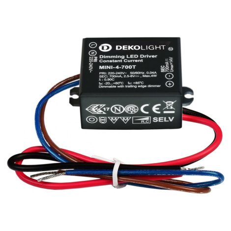 Light Impressions Deko-Light LED-napájení MINI, DIM, CC, MINI-4-700T/4W konstantní proud 700 mA 